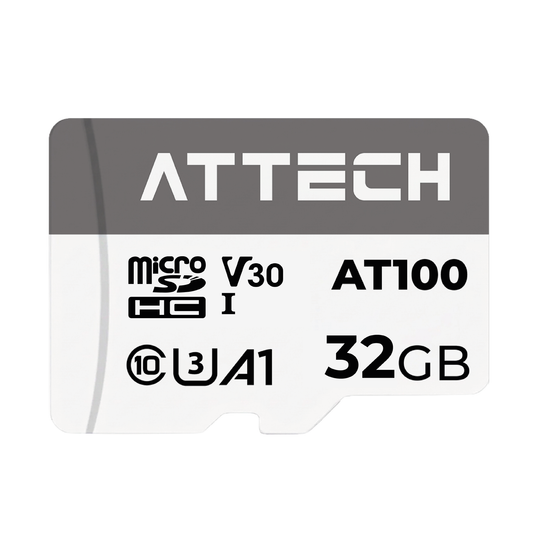 Tarjeta De Memoria Micro SD Attech AT100mSD V30 32GB / 64GB / 128GB