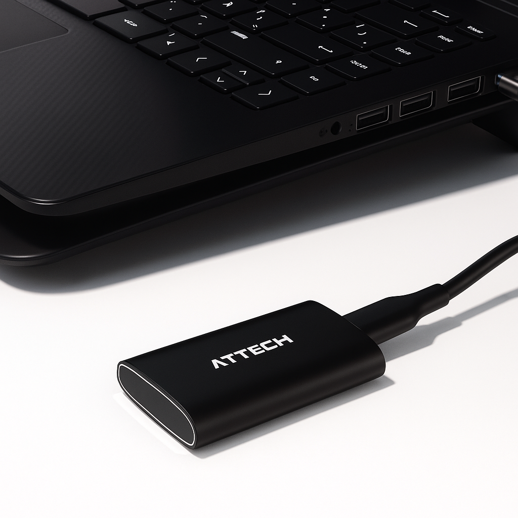 Disco Sólido SSD Portable Attech® AT650ePro 1TB USB3.2 - 2000Mb/s