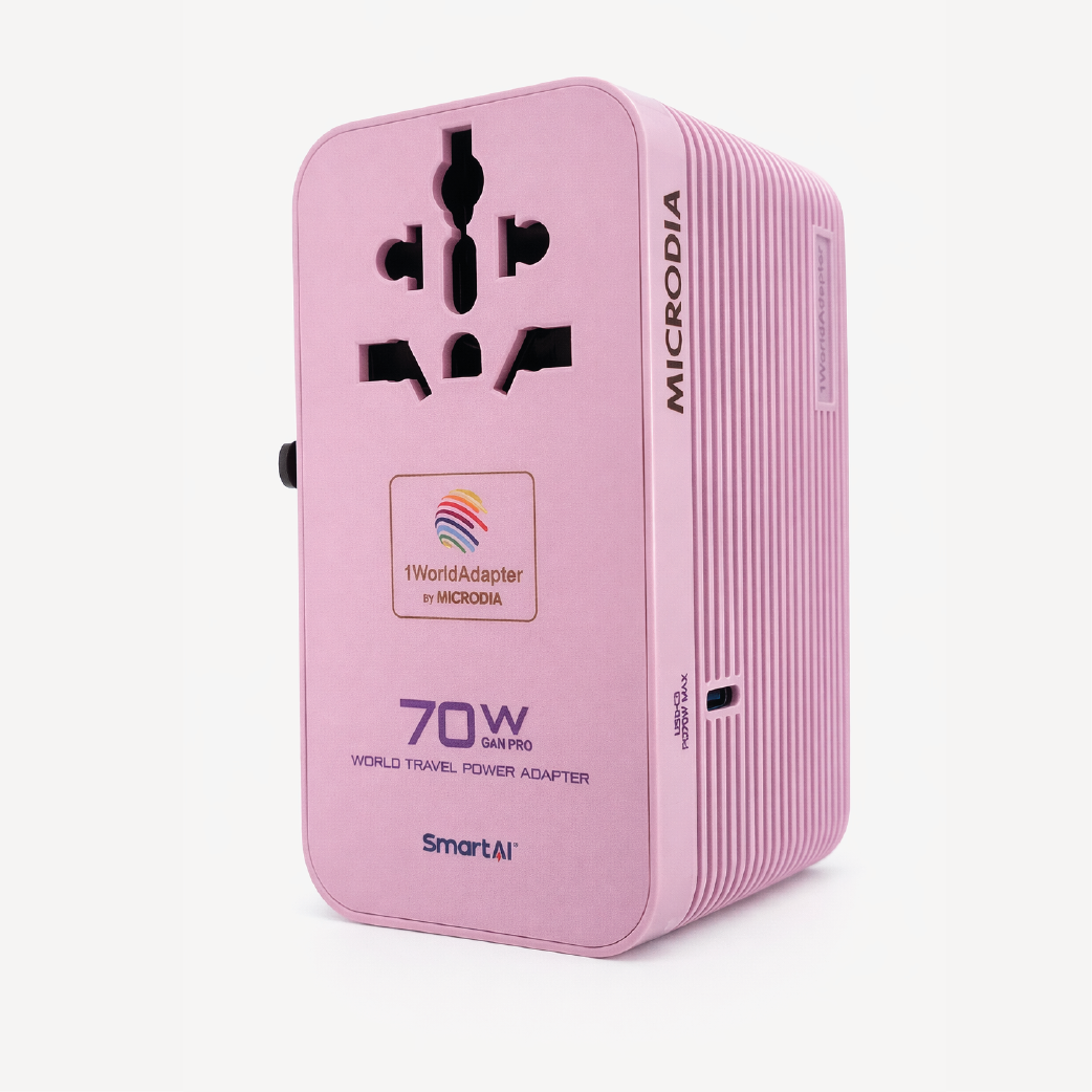 Adaptador De Viaje Universal Microdia 70w 3 Usb-c + 1 Usb-a 70w