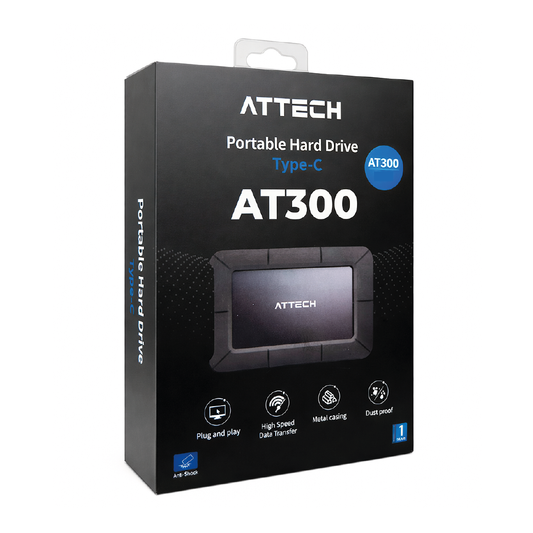Disco portable mecánico ATTECH AT300 500GB