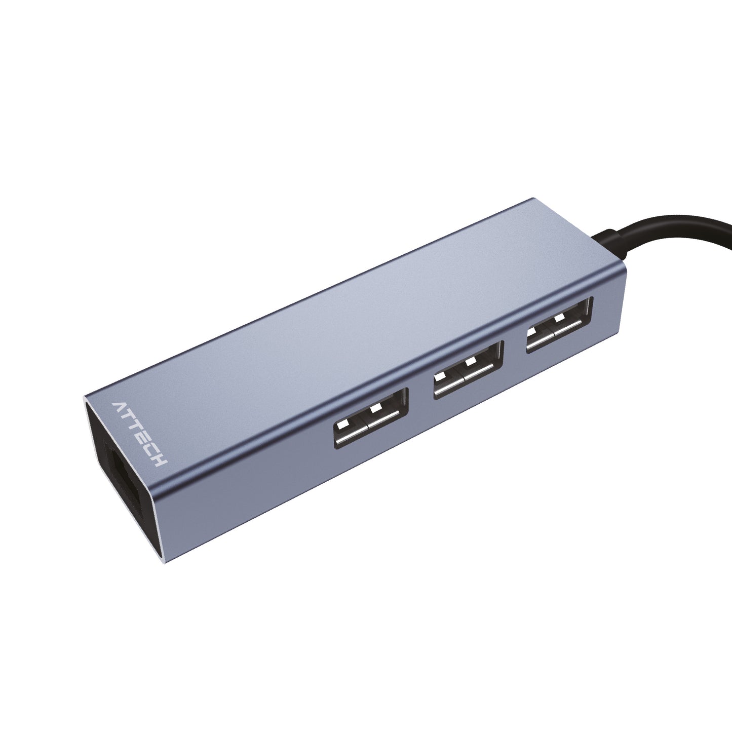 HUB Multipuertos Attech AT013 USB 3.0 x3 + Puerto Ethernet